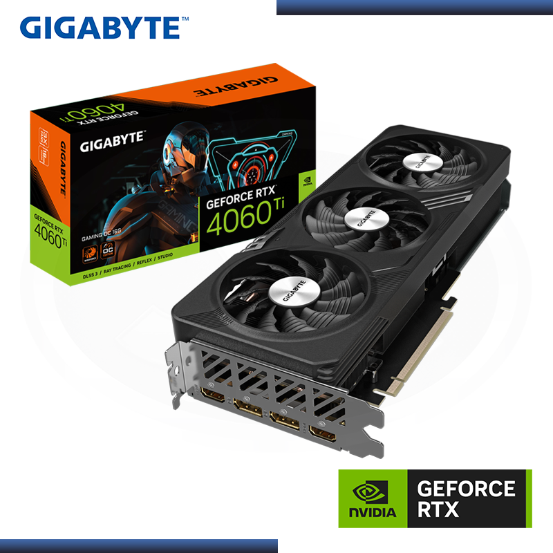 GIGABYTE GEFORCE RTX 4060TI 16GB GDDR6 128BITS GAMING OC (PN:GV-N406TGAMING OC-16GD)